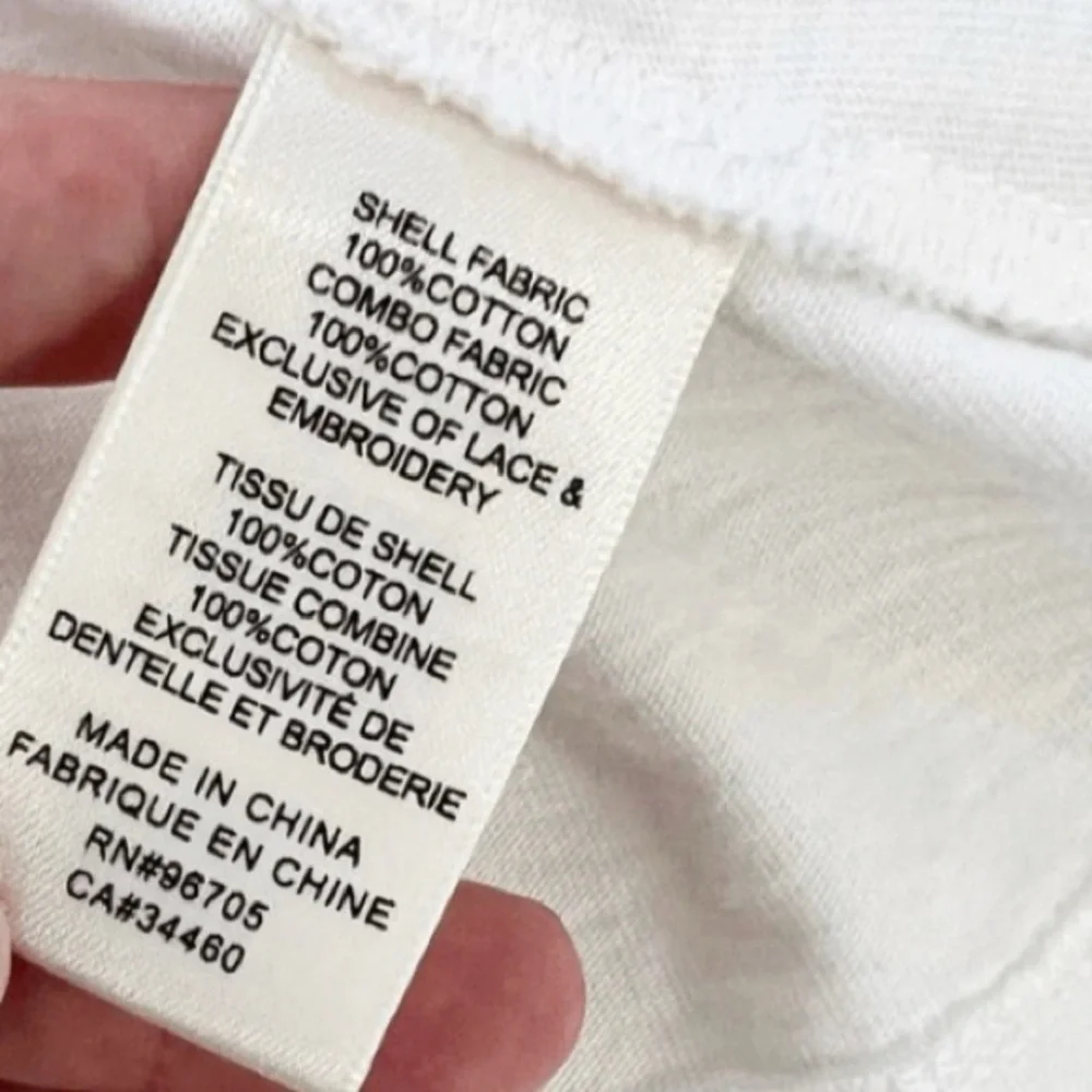 ANTHROPOLOGIE / La Vie WHITE COTTON EYELET TOP